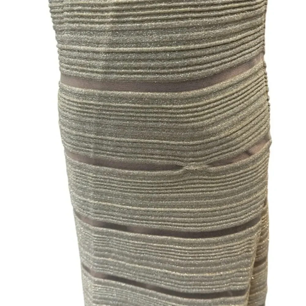 Herve Leger Gold Bandage Gown LARGE Mermaid Metallic Formal Party Designer $1590 - Picture 14 of 14